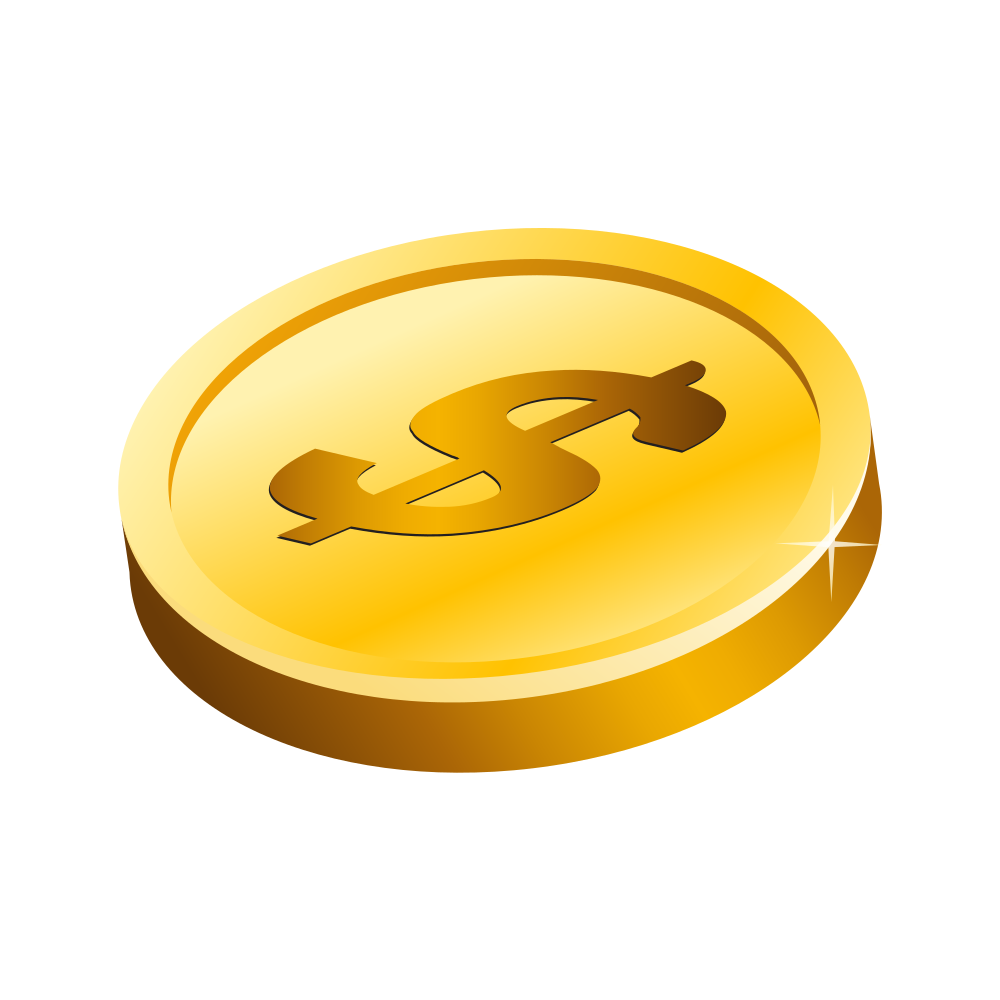 Onlinelabels Clip Art Gold Dollar Coin